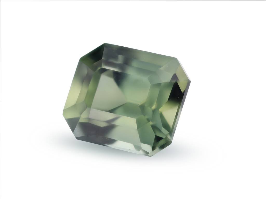 Sapphire 5.9x5.1mm Emerald Cut Green