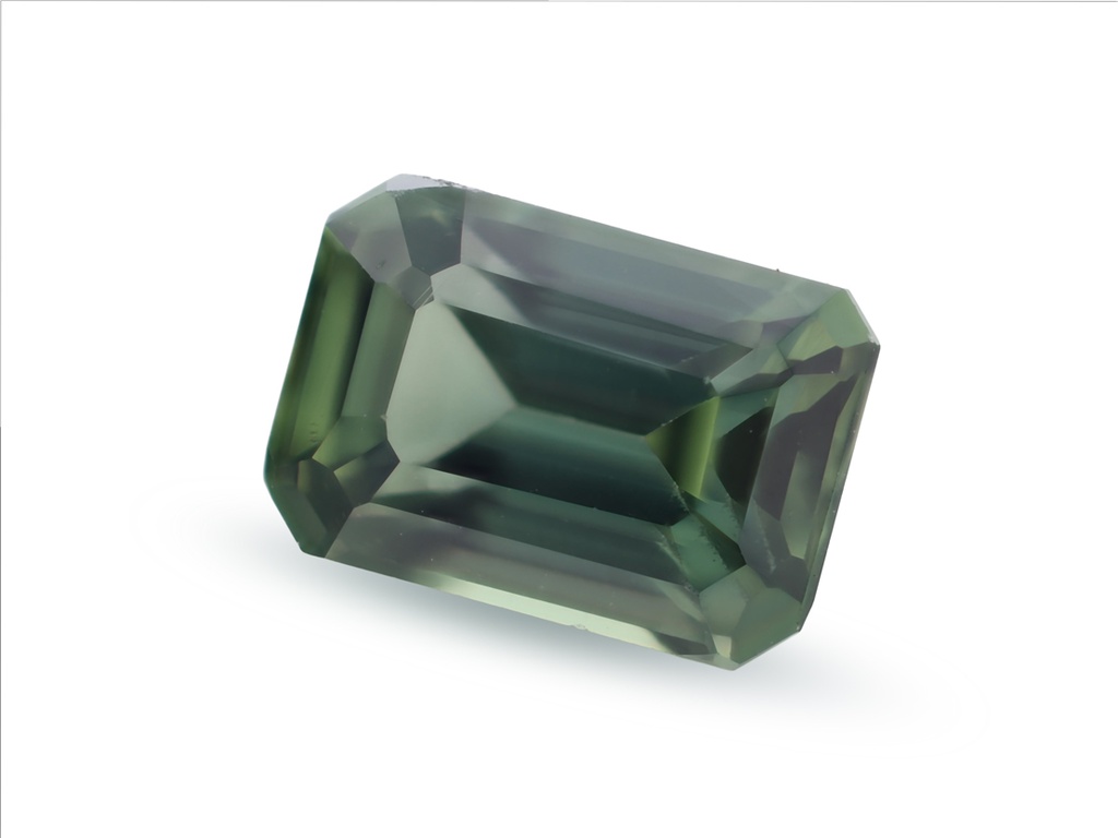 Sapphire 6.4x4.4mm Emerald Cut Teal