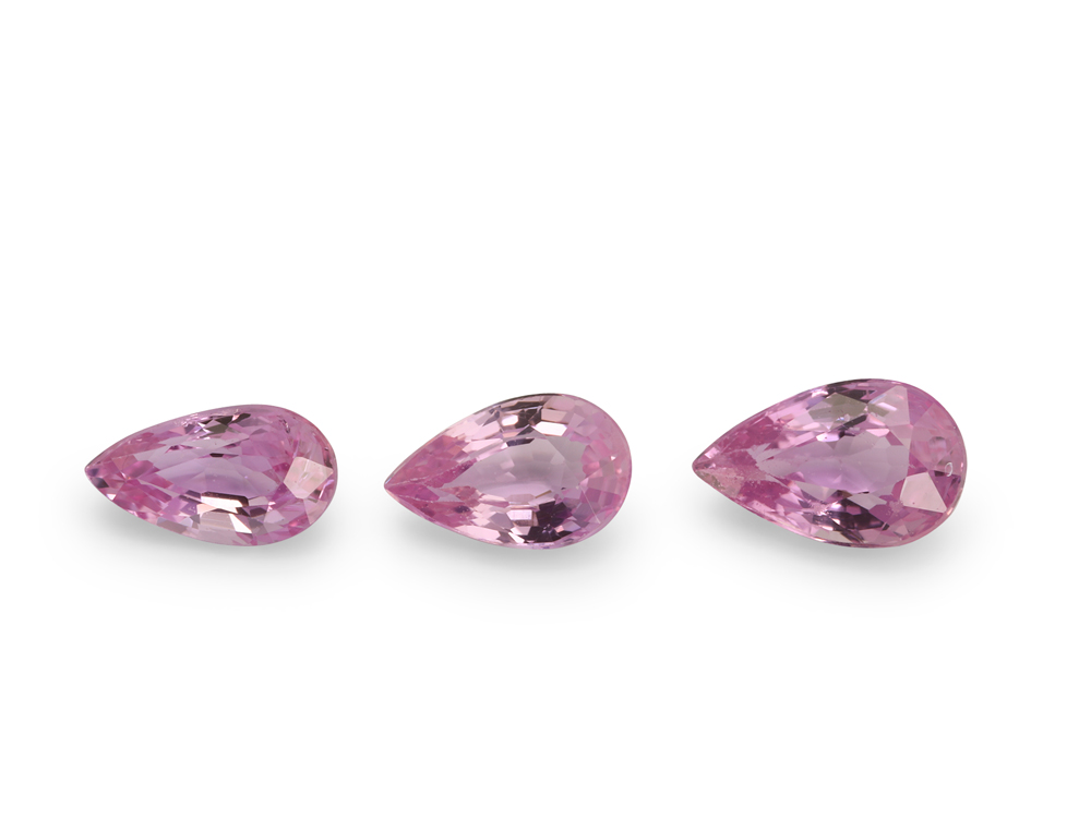 Pink Sapphire 5x3mm Pear Shape Light