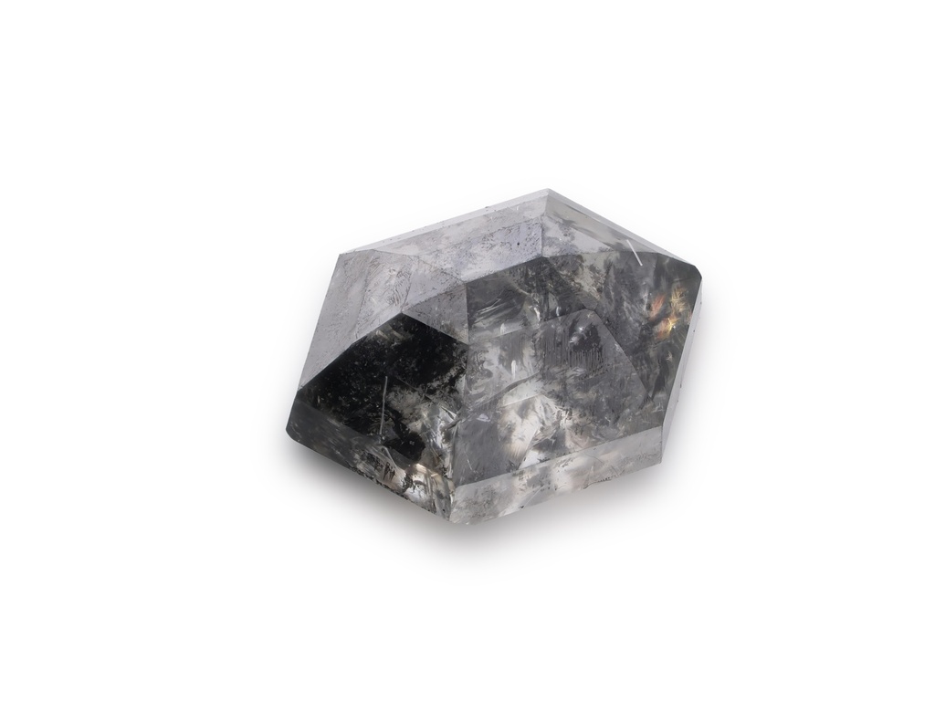 Salt & Pepper Diamond 6.1x4.1mm Hexagon Rose Cut