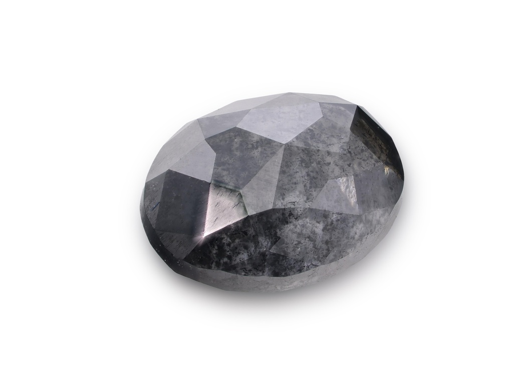 Salt & Pepper Diamond 5.6x4.4mm Oval Rose Cut