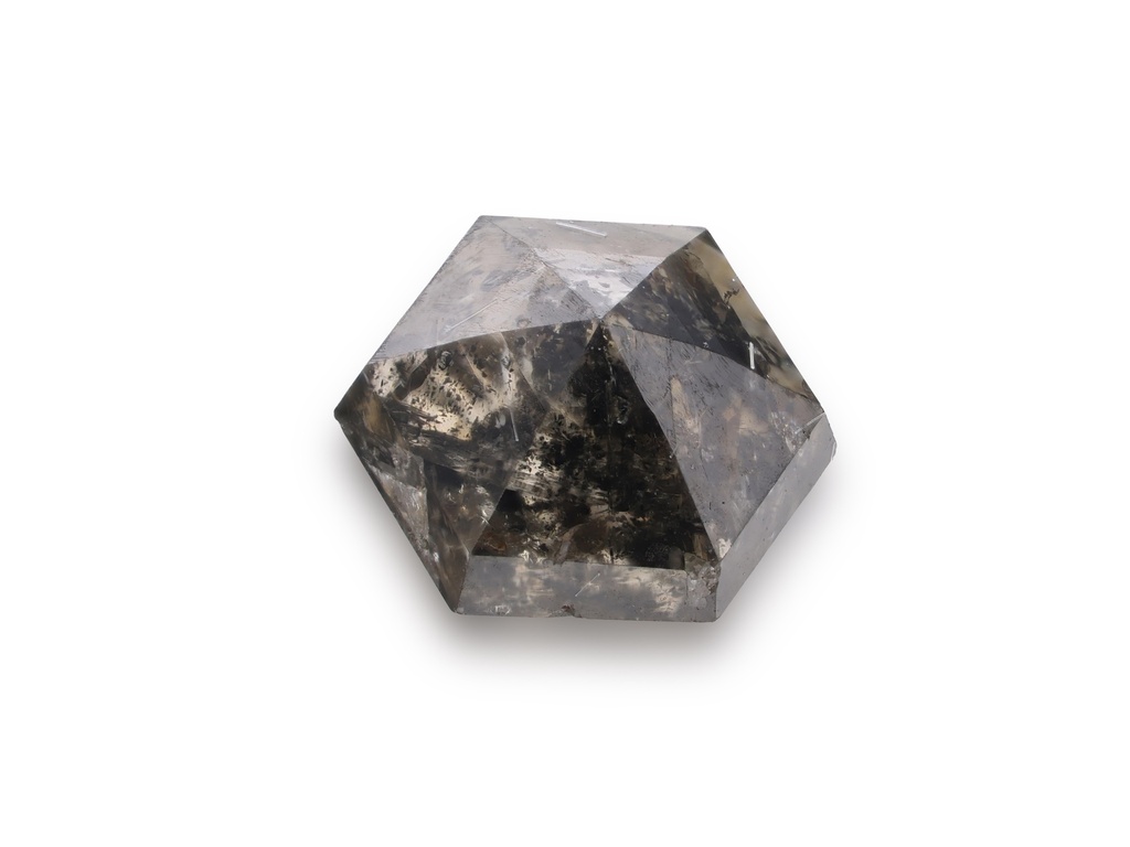 Salt & Pepper Diamond 5.6x4.9mm Hexagon Rose Cut