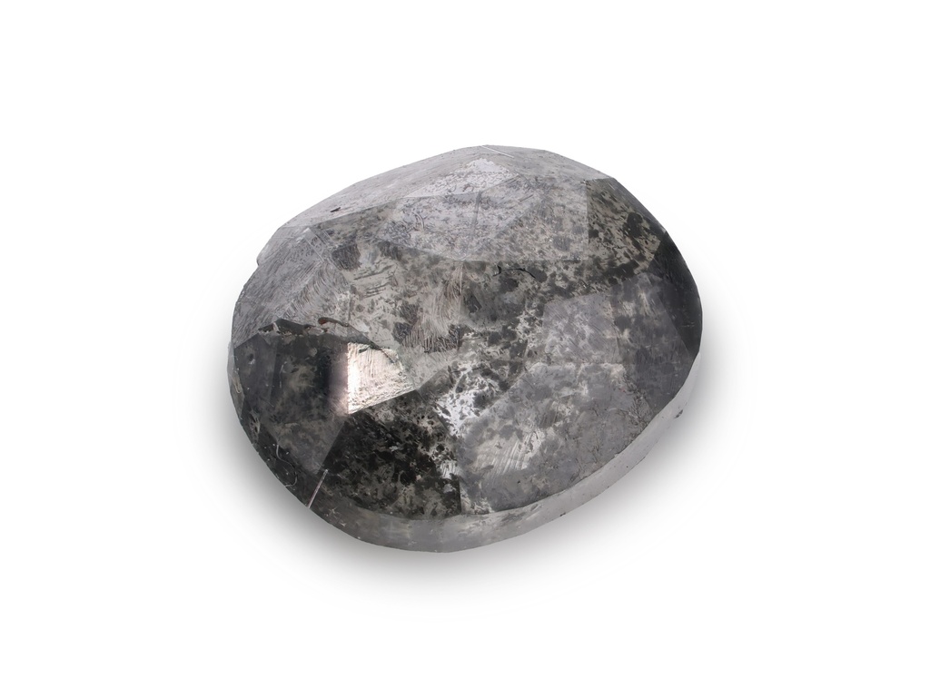 Salt & Pepper Diamond 5.4x4.7mm Oval Rose Cut