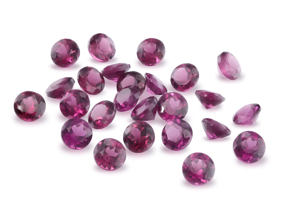 Rhodolite Garnet 4.00mm Round Diamond Cut