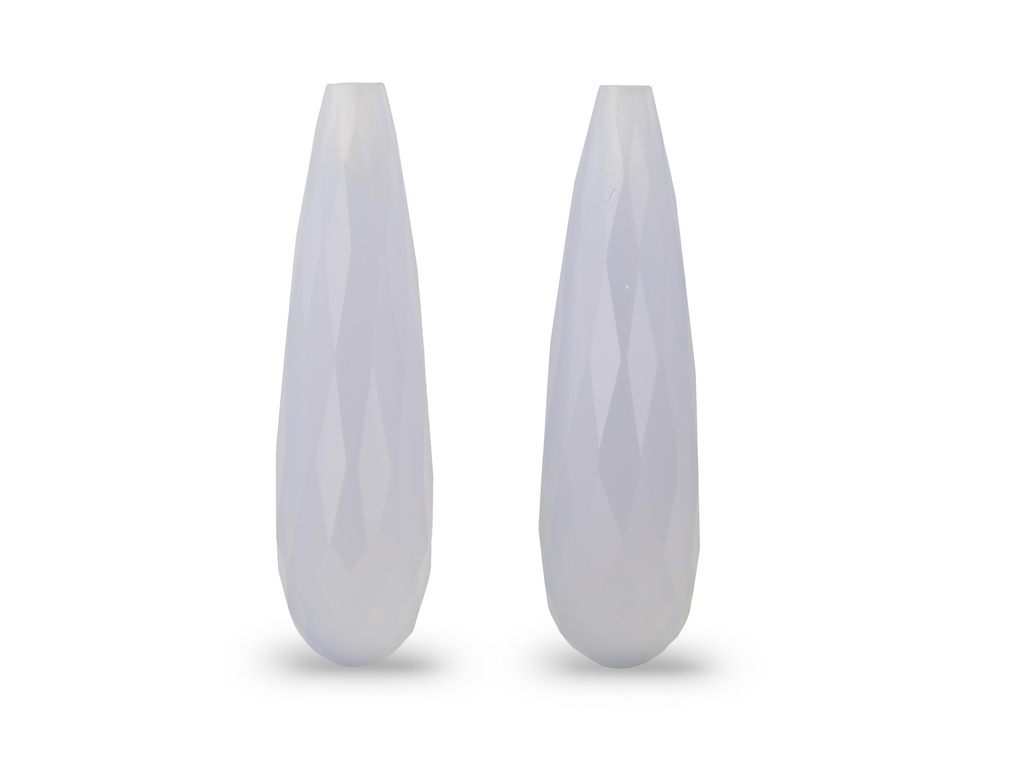 Blue Chalcedony 30x8mm Briolette Pair