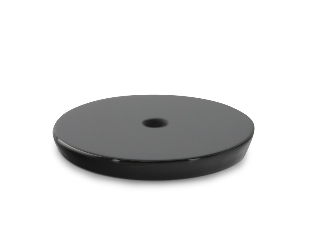 Onyx Disc 20mm Round Drilled Single Bezel