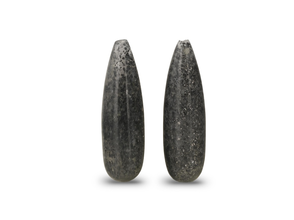 Black Aventurine 20x6mm Drop Pair