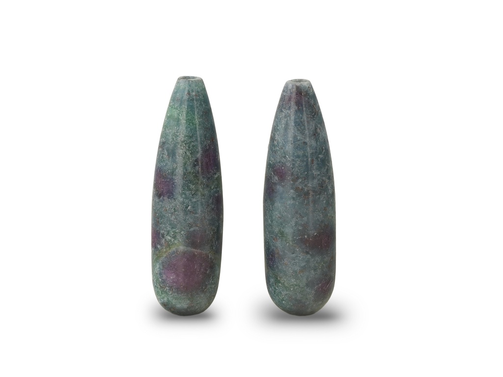 Ruby in Kyanite 20x6mm Drop Pair