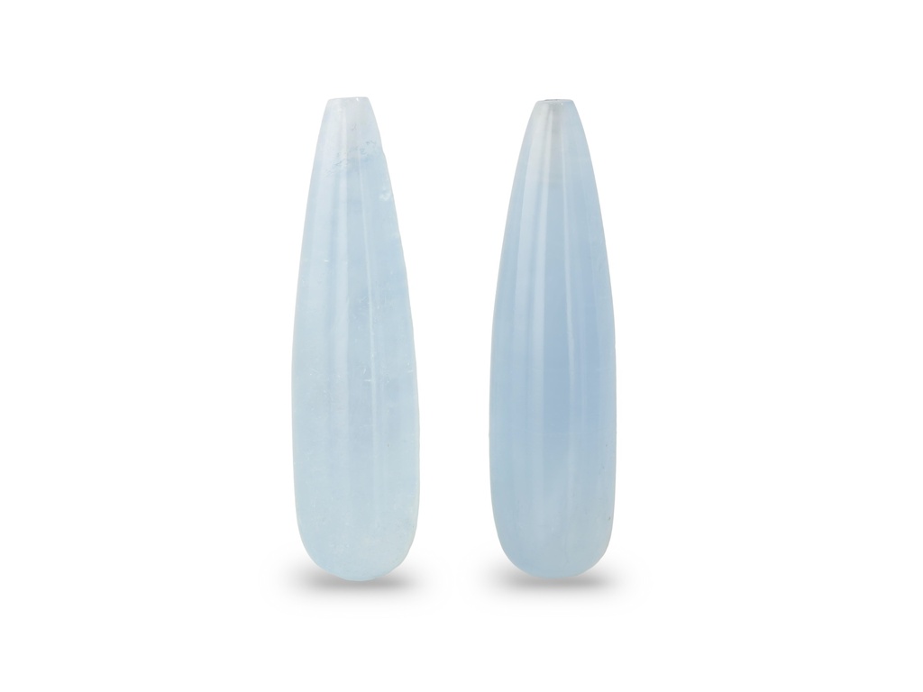 Aquamarine 30x8mm Polished Drop Pair