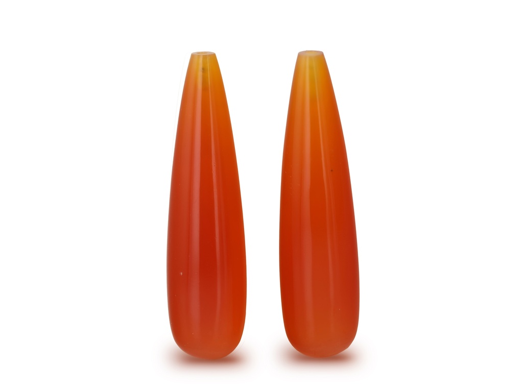 Carnelian 30x8mm Drop Pair