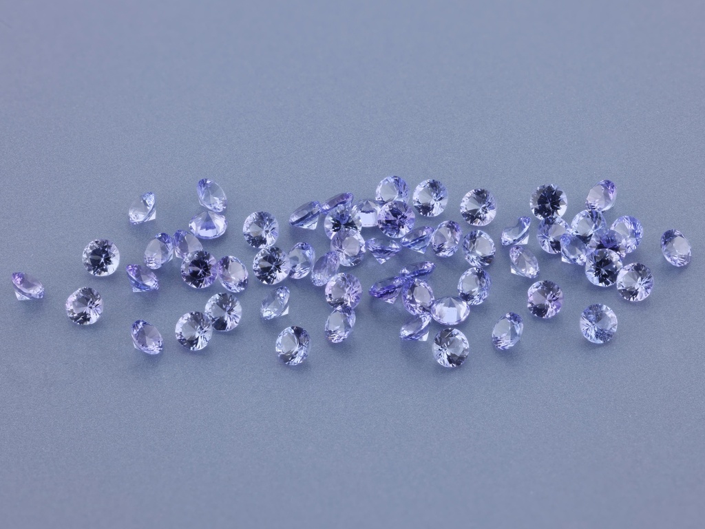 [TZRB0200S] Tanzanite 2.00mm Round Diamond Cut
