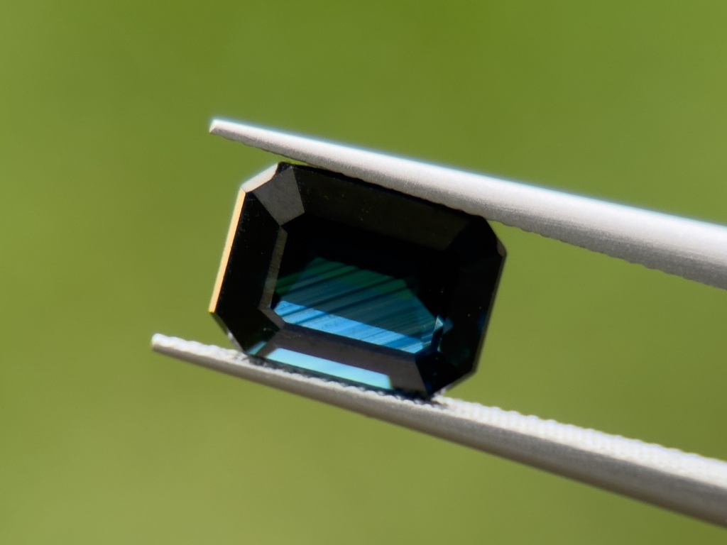 Australian Sapphire 8.1x6mm Emerald Cut Dark Blue