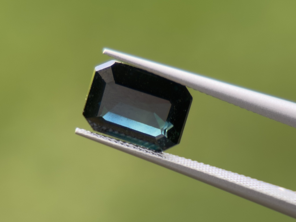 Australian Sapphire 9x6mm Emerald Cut Dark Blue