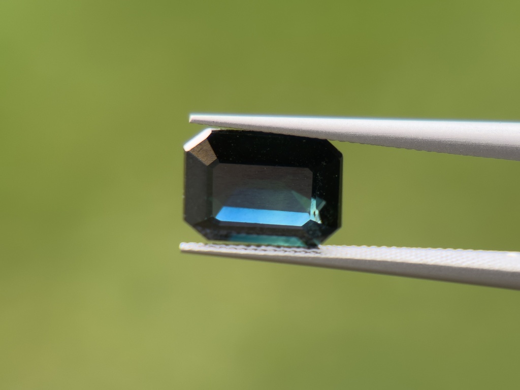Australian Sapphire 9x6.9mm Emerald Cut Dark Blue