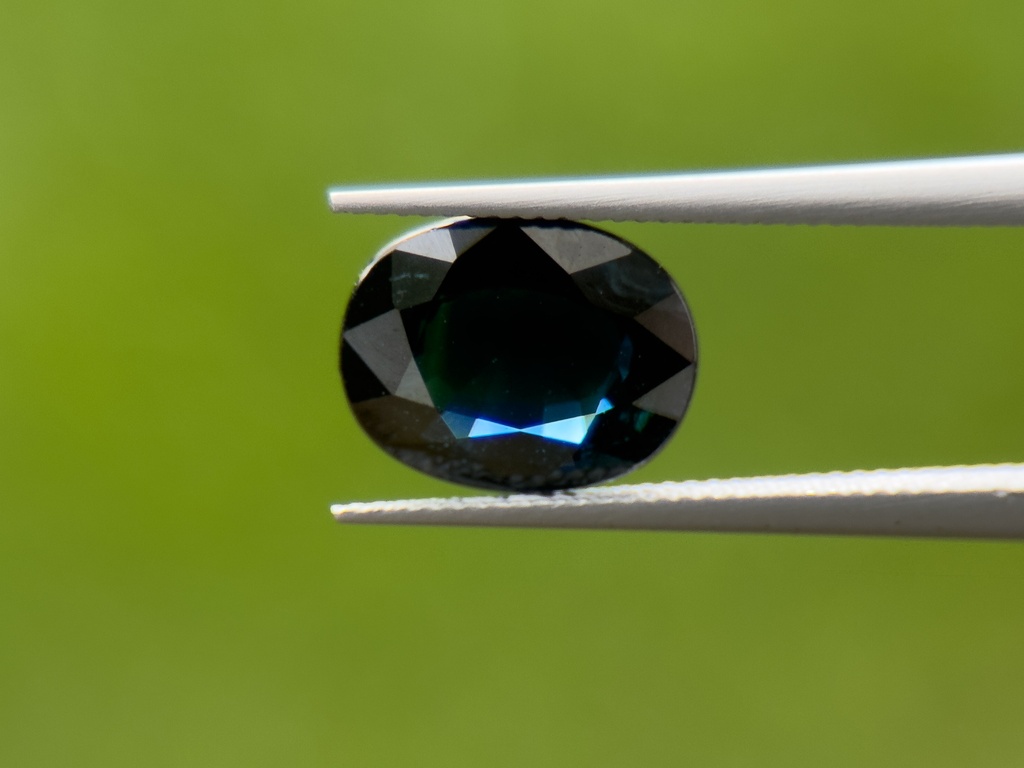 Australian Sapphire 8.8x6.85mm Oval Dark Blue