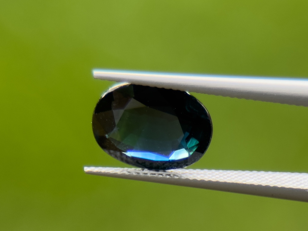 Australian Sapphire 8.9x7.1mm Oval Dark Blue