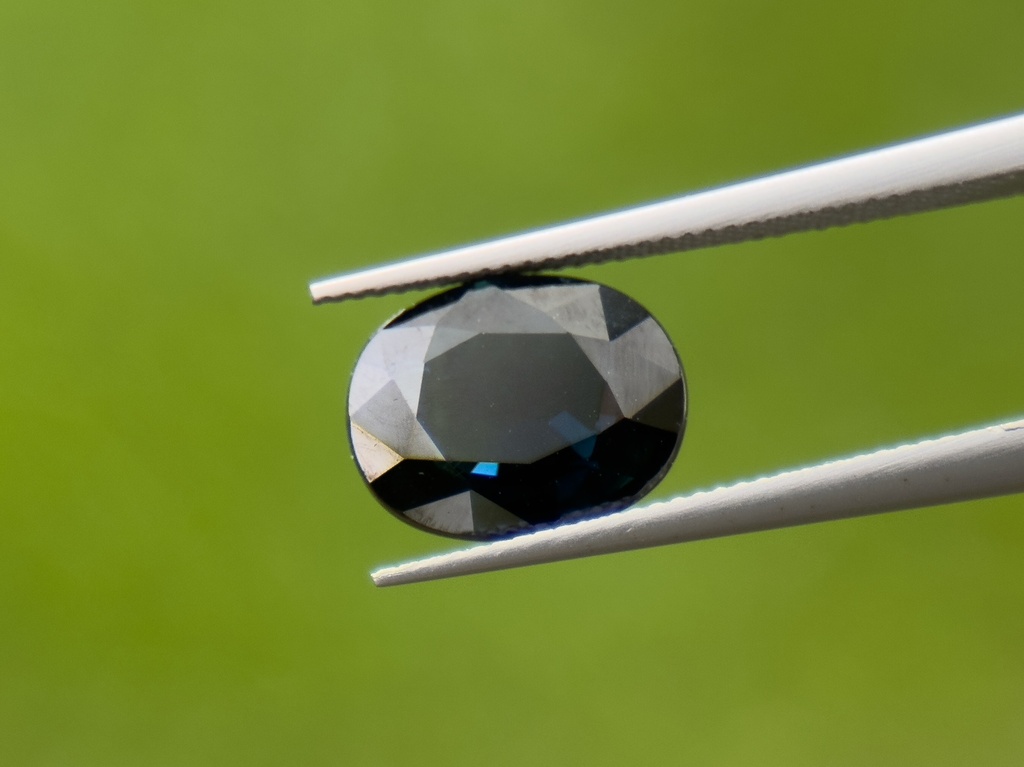 Australian Sapphire 8.85x6.82mm Oval Dark Blue