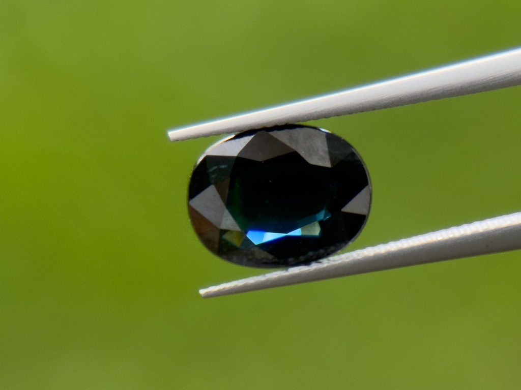 Australian Sapphire 8.7x6.85mm Oval Dark Blue