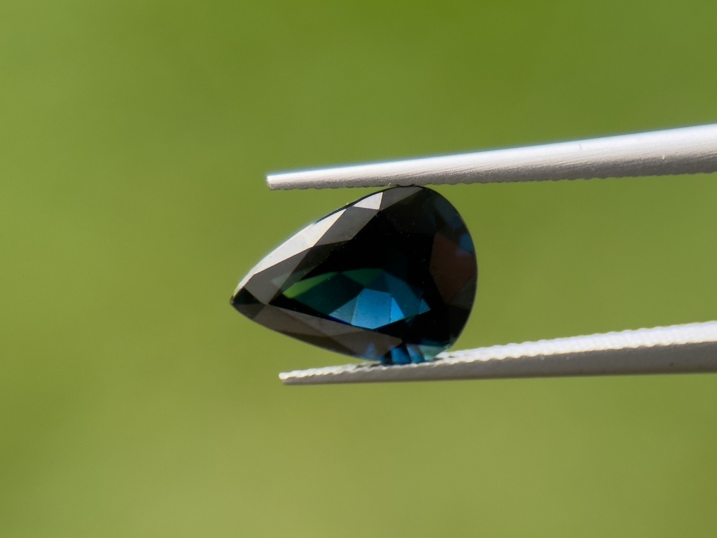 Australian Sapphire 8.9x6.9mm Pear Shape Dark Blue
