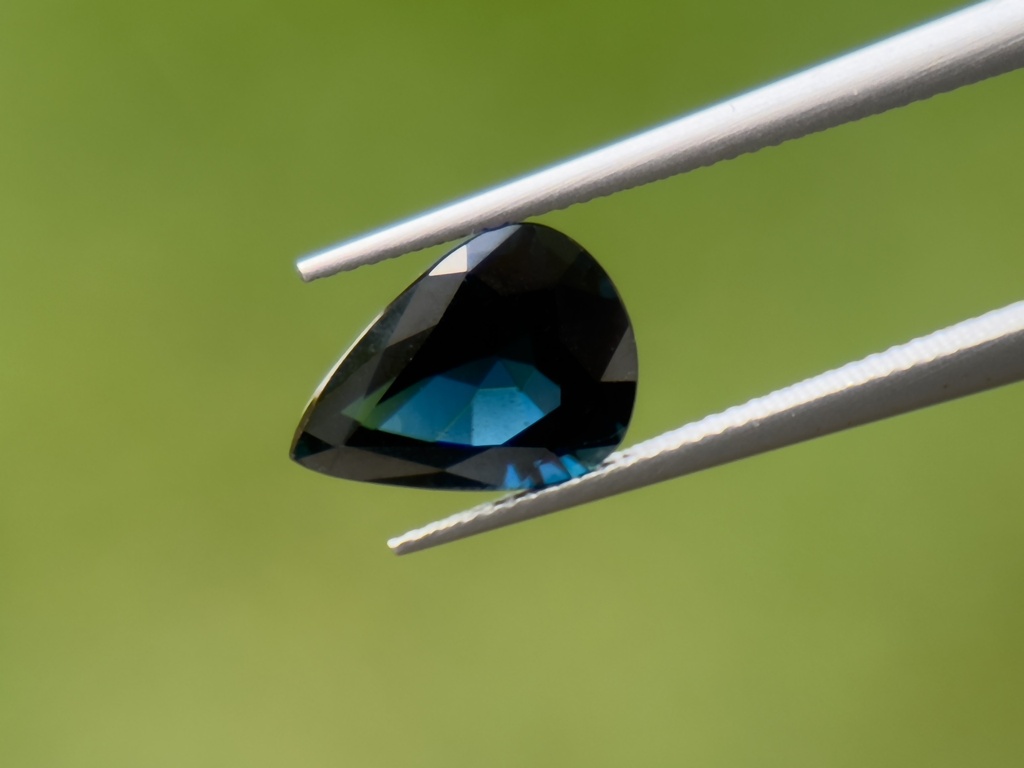 Australian Sapphire 8.75x6.65mm Pear Shape Dark Blue