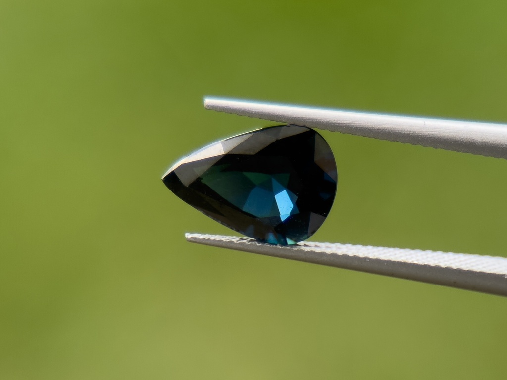 Australian Sapphire 10x7.8mm Pear Shape Dark Blue