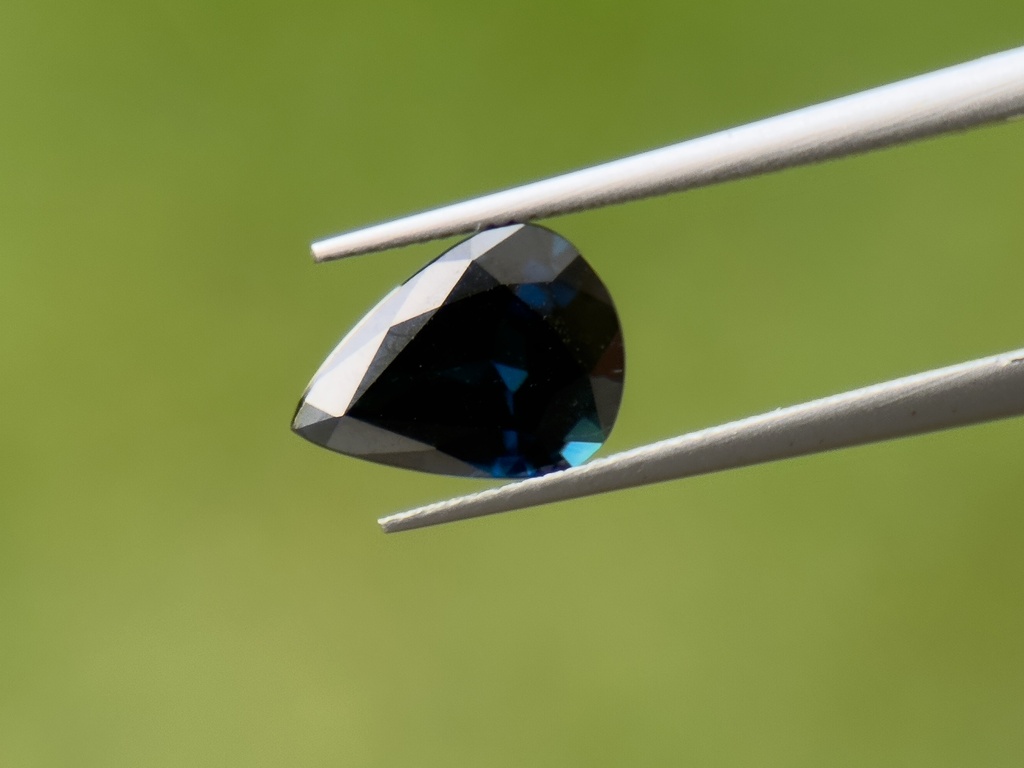 Australian Sapphire 9.9x7.9mm Pear Shape Dark Blue