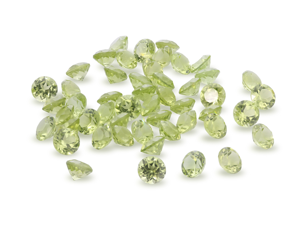 Peridot 3.50mm Round Diamond Cut