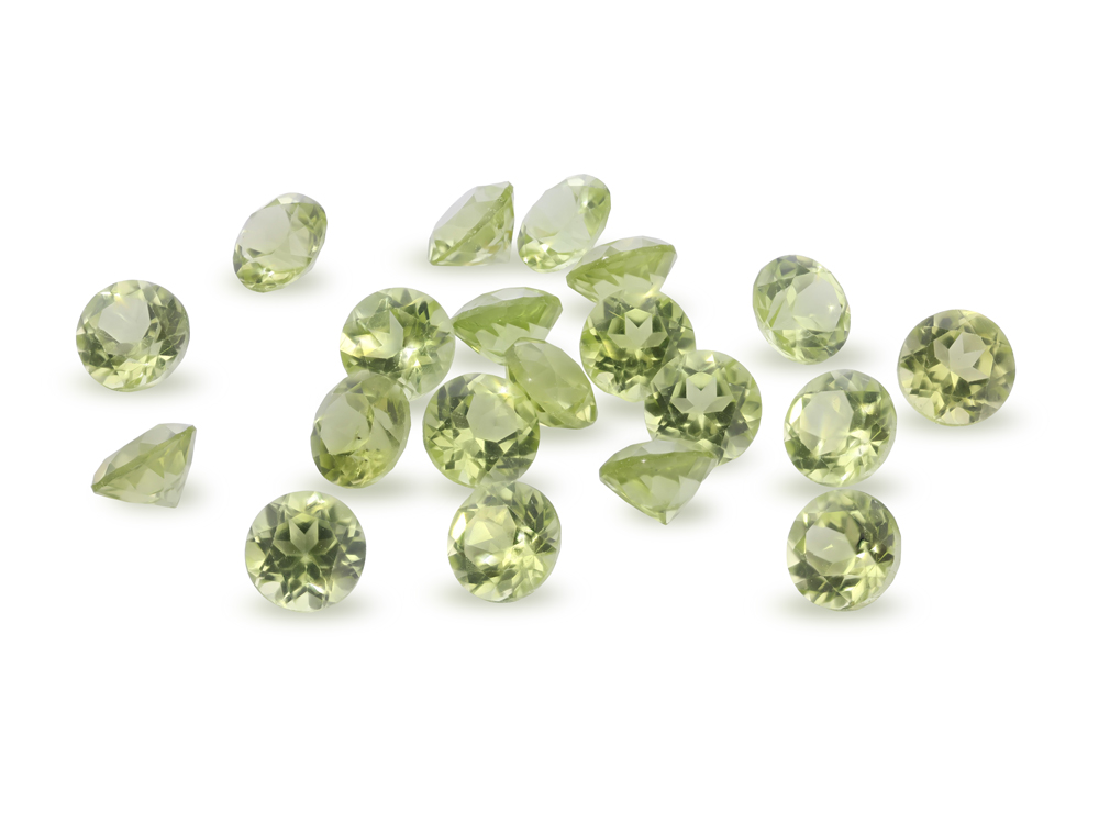 Peridot 4.00mm Round Diamond Cut
