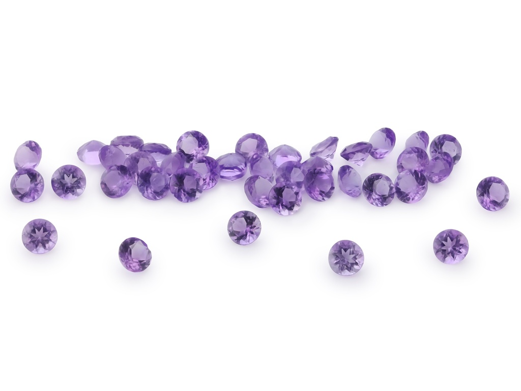 [QARB0225S] Amethyst 2.25mm Round Mid to Strong Diamond Cut