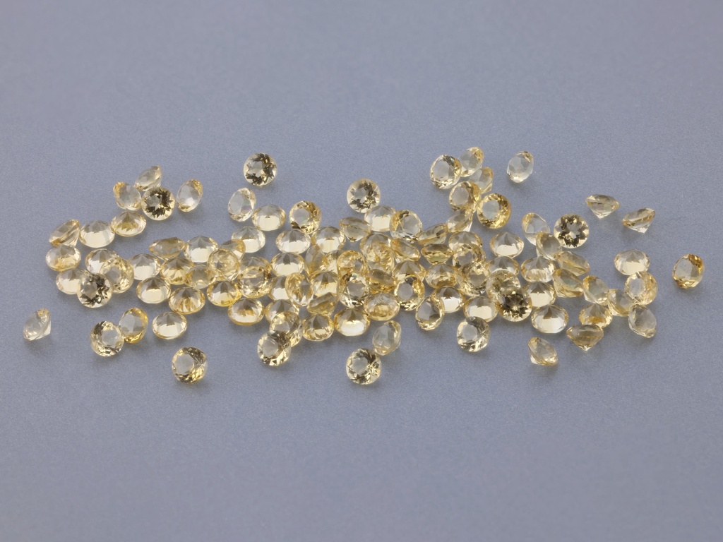[QCRB0175S] Citrine 1.75mm Round Diamond Cut
