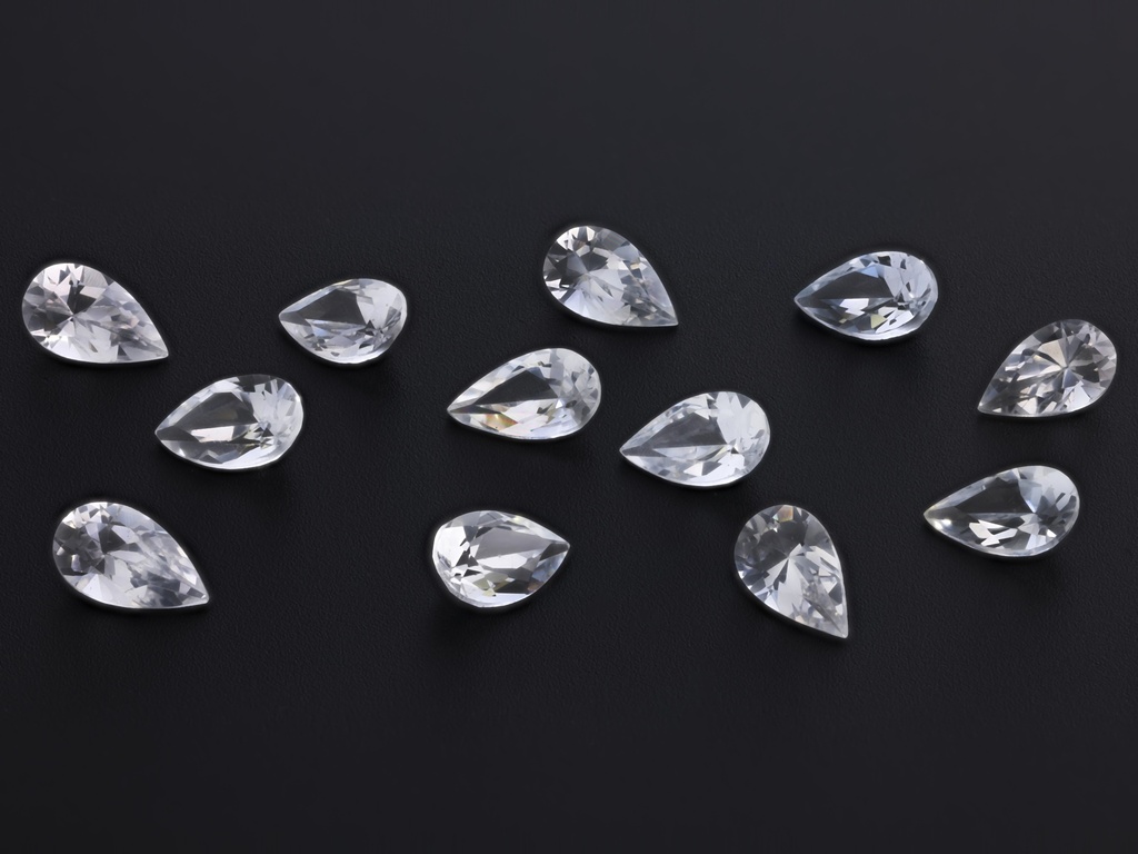 [SWPB0503P] White Sapphire 5x3mm Pear Shape