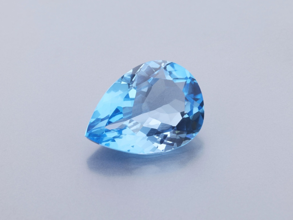 [TMPB1209P1] Medium Blue Topaz 12x9mm Pear Shape