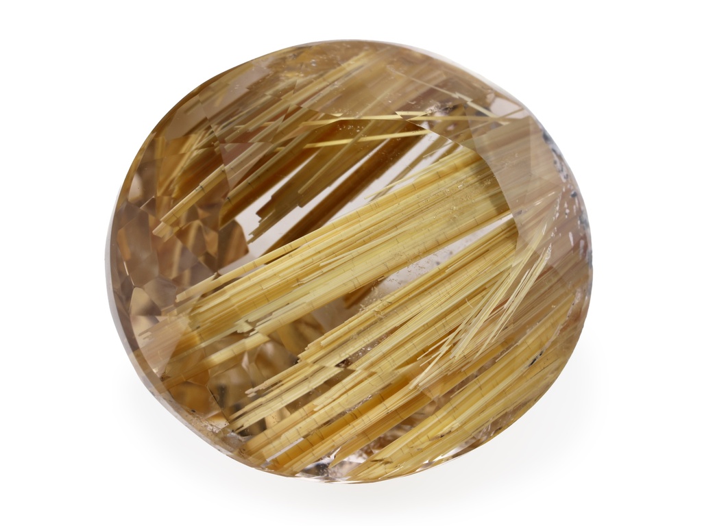 [QZVB2015X1] Rutilated Quartz 19.4x17.3mm Oval Faceted