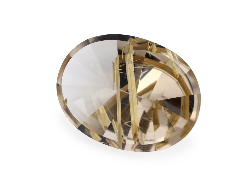 [QZVB1814X1] Rutilated Quartz 18.5x14mm Oval Faceted