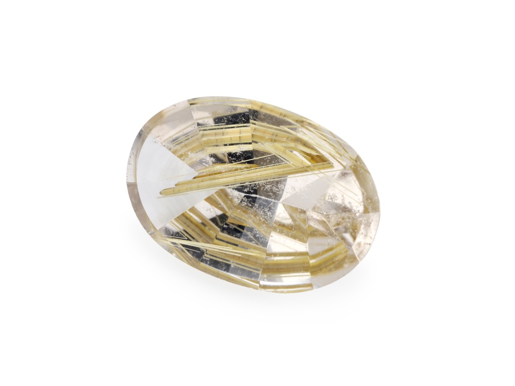[QZVB1510X1] Rutilated Quartz 14.7x10.2mm Oval Faceted