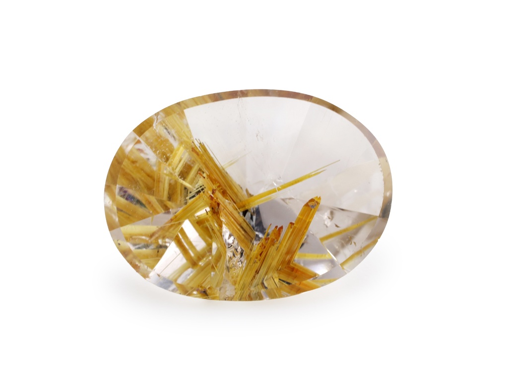 [QZVB1510X2] Rutilated Quartz 15.3x11.3mm Oval Faceted