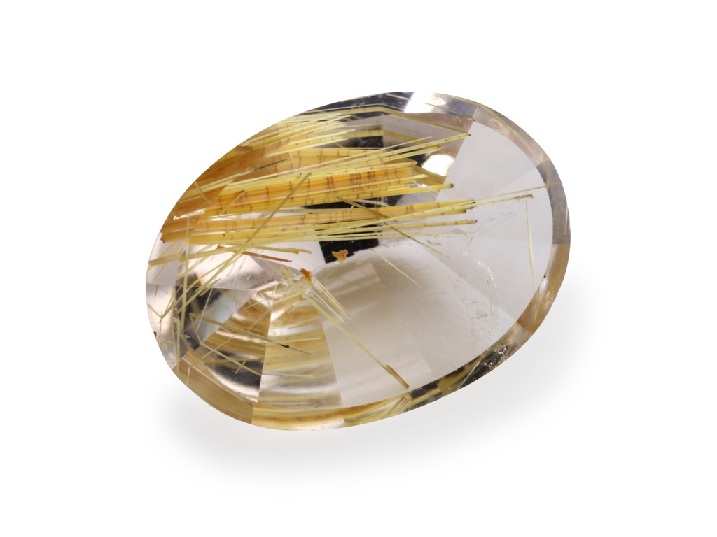 [QZVB1510X4] Rutilated Quartz 15x10.7mm Oval Faceted