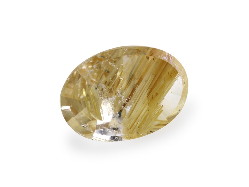 [QZVB1209X1] Rutilated Quartz 12x8.4mm Oval Faceted
