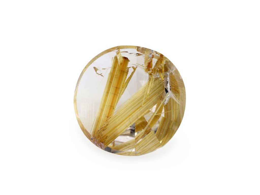 [QZRB1300X2] Rutilated Quartz 13.2mm Round Faceted