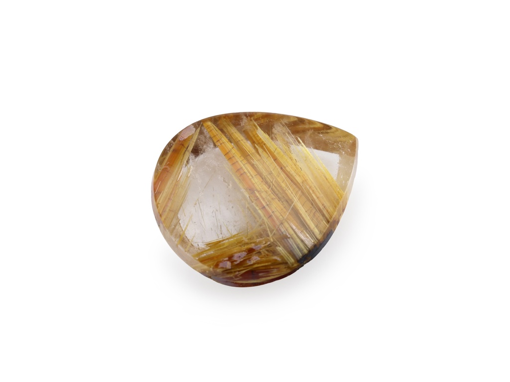 [QZPT1306X1] Rutilated Quartz 13.5x11.6mm Pear Shape