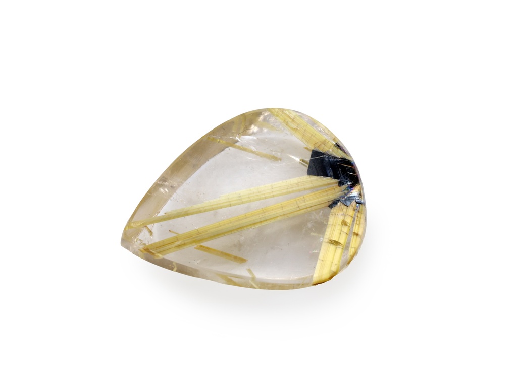 [QZPT1306X2] Rutilated Quartz 13x10.4mm Pear Shape