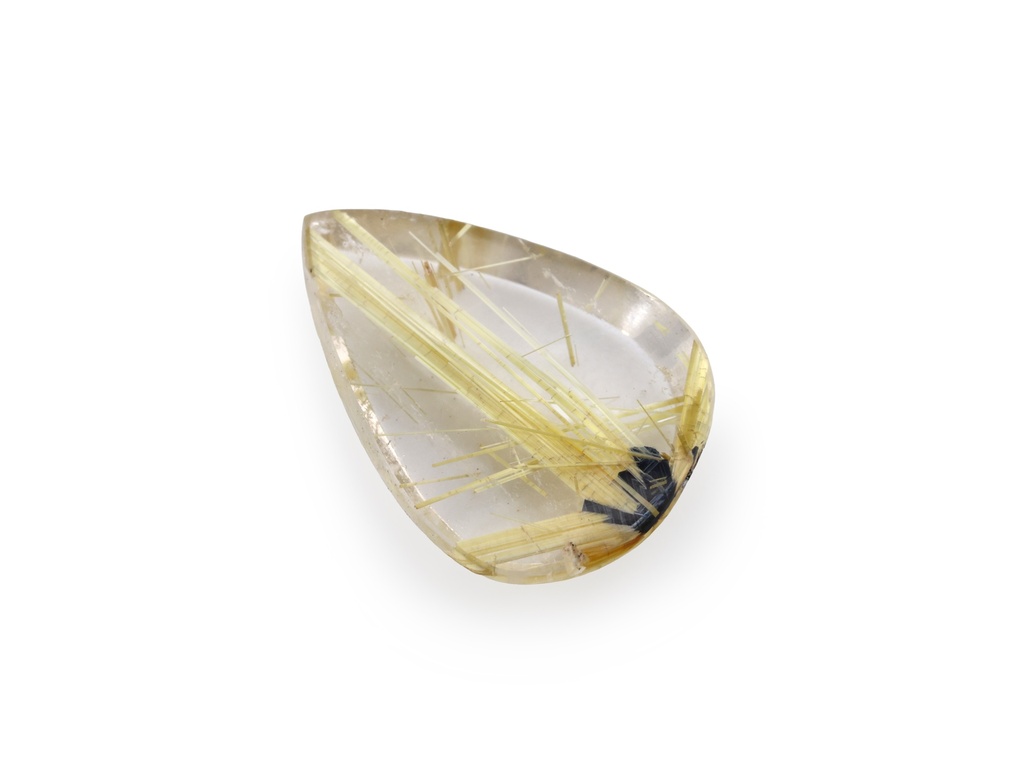 [QZPT1407X1] Rutilated Quartz 13.9x9.8mm Pear Shape