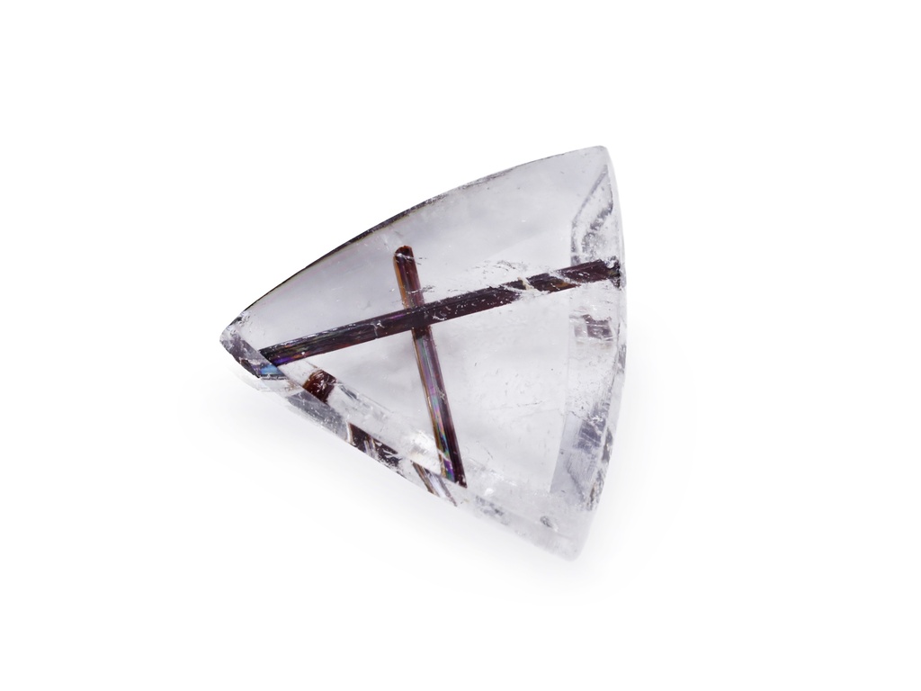 [QZTT1000X1] Rutilated Quartz 10.2x10.3mm Trilliant