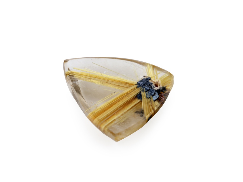 [QZET1306X1] Rutilated Quartz 13.1x12mm Triangle