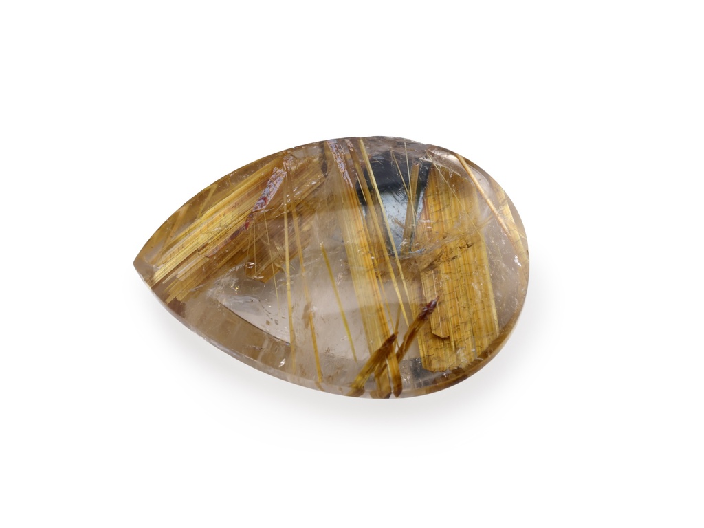 [QZPT2216X1] Rutilated Quartz 20.8x14.4mm Pear Shape