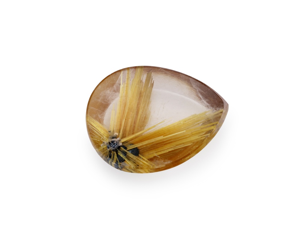 [QZPT1306X3] Rutilated Quartz 13.4x10.6mm Pear Shape