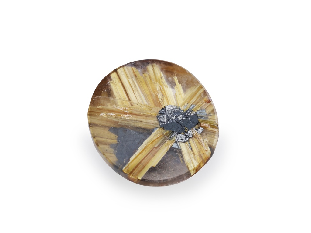 [QZVT1412X2] Rutilated Quartz 13.5x12.25mm Oval