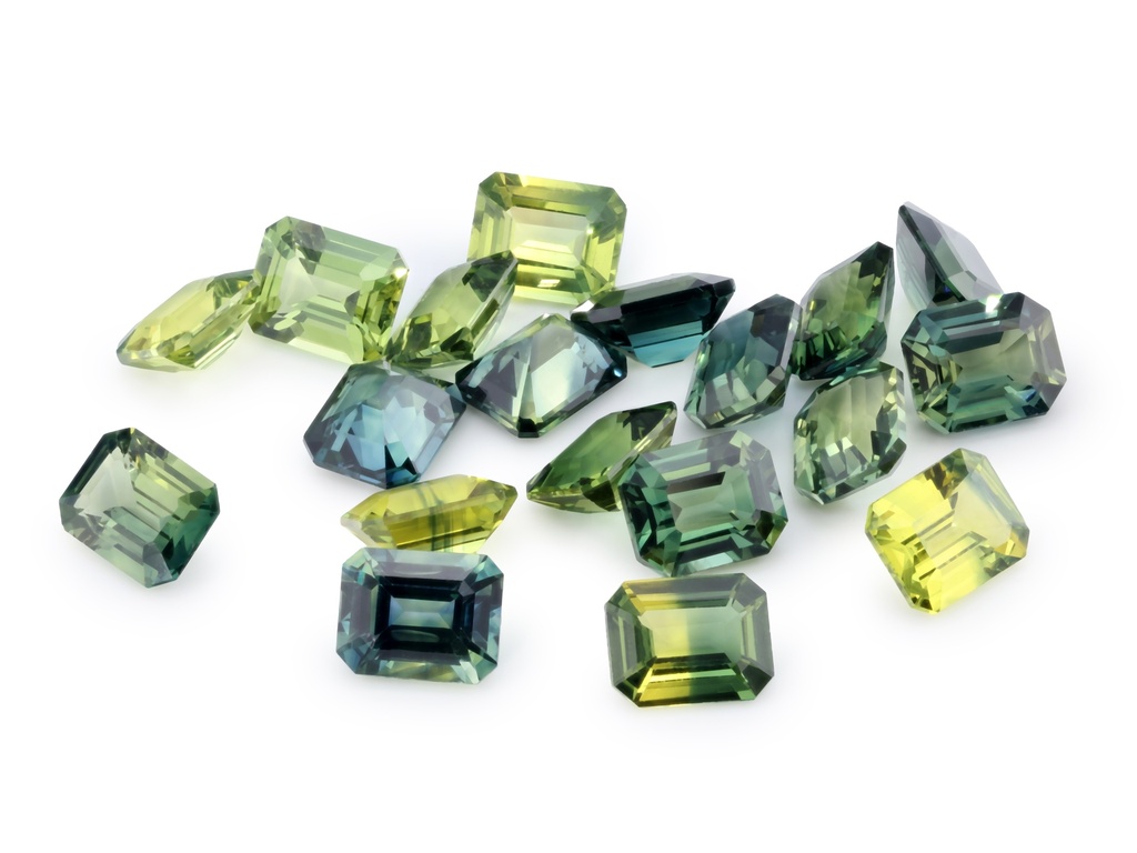 [SMOS0504] Parti Sapphire 5x4mm Emerald Cut