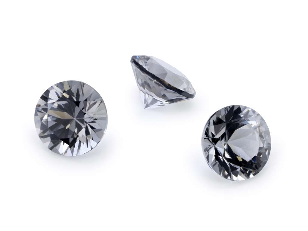 [LGRB0475] Spinel 4.65mm Round Grey