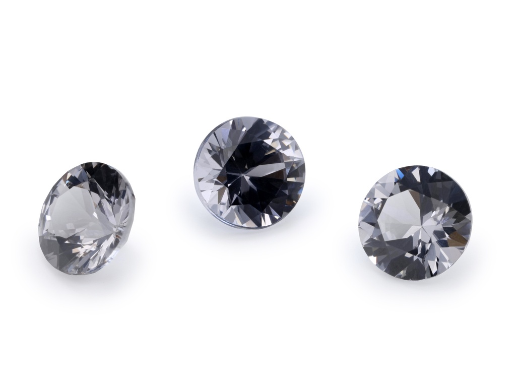 [LGRB0450P1] Spinel 4.60mm Round Grey